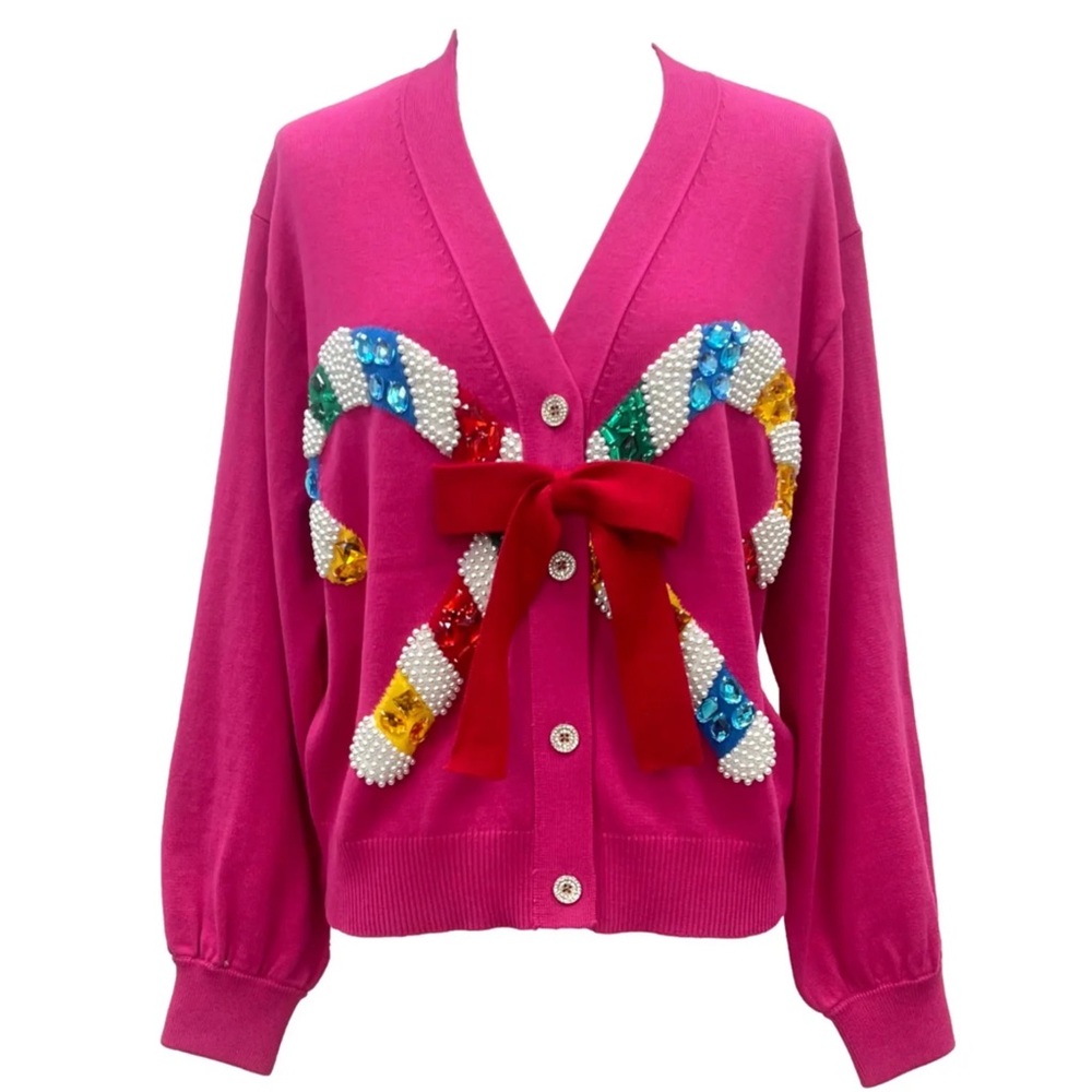 Queen of Sparkles | Candy Cane Cardigan.